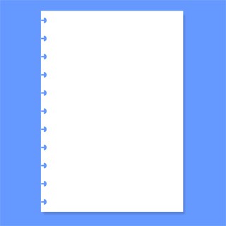 Refil de folha Para Caderno de Disco Sistema Inteligente Amor Infinito Cadernos - Branco Liso