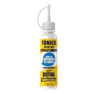 Tonico Capilar Gota Dourada Tonico Fortalecimento Biotina Antiqueda 100 Ml