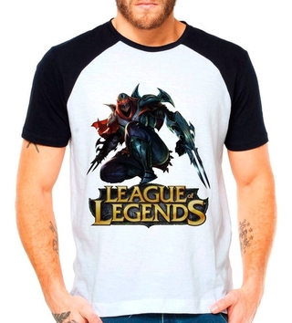 Camiseta Raglan League Of Legends Zed Lol Mid Middle Lane