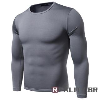 Camiseta Masculina Ultramacia de Velo Termal para Inverno & Parte de Baixo Íntima (2)