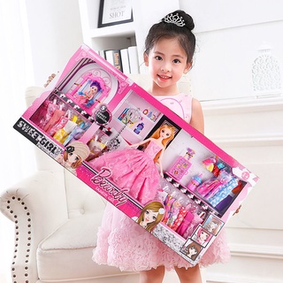 Obediently Conjunto De Boneca Barbie / Presente De Aniversário De Princesa / Caixa De Presente De Grandes Dimensões