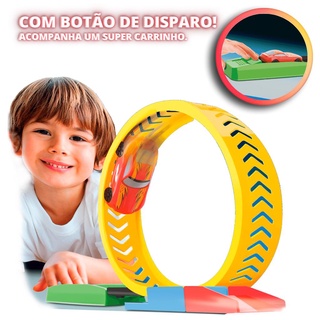 Super Pista Carrinho 360 Com Lancador Looping Tipo Hotwheels - Samba Toys