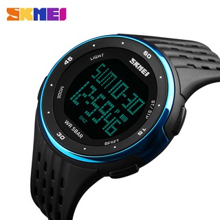 Skmei 1219 Relógio masculino com tela LED, relógio esportivo de luxo à prova d'água