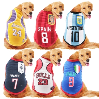 Roupas para cães pequenos, médios e grandes. Uniformes de basquete da NBA da Copa do Mundo