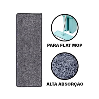 Refil De Microfibra Unitário Para Flat Mop Reutilizável Universal (2)