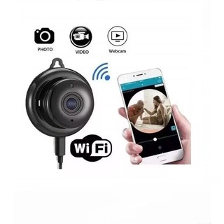 Mini Câmera Ip Wifi Sem fio Conexão app V380 1080p Infravermelho Espia Segurança Visão Noturna