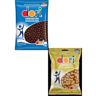 Amendoim Dori Chocolate 500g - DORI - Amendoim Japonês 200g - Kit Dori