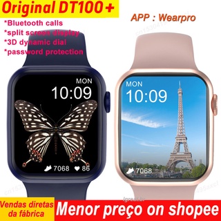 Relógio Inteligente IWO DT100 Plus Original Smart Watch Men Bluetooth DT100+ Smartwatch