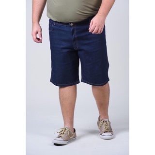 Bermuda jeans Plus Size Masculina tamanho Especial Com lycra