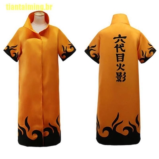 (Tgbr) Naruto Shippuden Cosplay Manto 4th E 6th Hokage Manto Robe Vestido De Festa (3)
