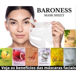 Máscara Facial Coreana Revigorante - Baroness - Ginseng maquiagem (1)