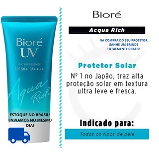 Biore Protetor Solar Uv Aqua Rich Watery Gel Spf50 Hidratante Unissex Para Branqueamento（50g/ml）
