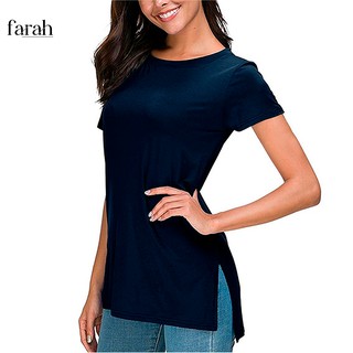 Camiseta Feminina Long Line Comprida Nas Costas Blusa Fitness