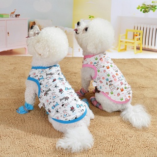 Camiseta colete cão gato roupas pet roupas de algodão (8)