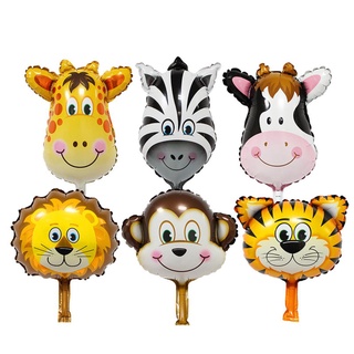 Balão Safari 2 PEÇAS para enfeite - Leão, Macaco, Girafa, Zebra,Vaquinha e Tigre, festa (1)