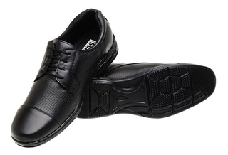 Sapato Social Masculino 100%couro Antistress Cadarço Confort (4)