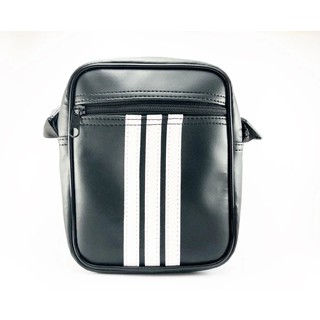Bolsinha Shoulder Bag Listrada tipo Adidas Originals 3 Listras Bolsa de Lado Lateral Pochete Mini Pequena