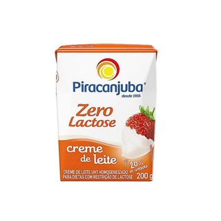 Creme De Leite Piracanjuba Zero Lactose 200g - Cx Com 5 Unidades