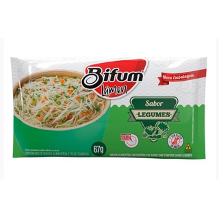Macarrão instantâneo de arroz lámen sabor legumes Bifum 67g