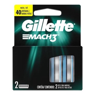 Gillette Mach3 Kit Cartuchos/refis Lâmina Para Barbear 2un (6)
