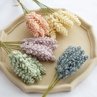H&B COD flores artificiais trabalho feito à mão casamento hotel jardim decoração espigas de trigo Liuheyi (2)