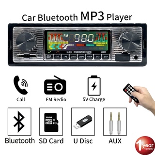 1 Rádio Do Carro Din Fm Estéreo Bluetooth Mp3 Audio Player Celular Handfree Telefone Celular Digital Usb / Sd Com Entrada Aux In Dash