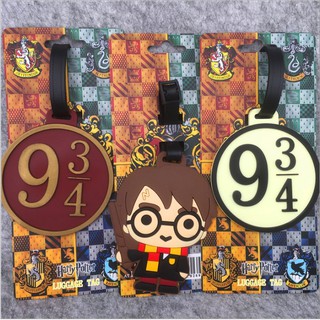 VG Harry Potter Luggage Tag College Badge PVC Suitcase Checking Card Cartoon Anime Backpack Pendant