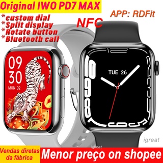 Original iwo PD7 Max Homens Relógio Inteligente NFC 1.82 Polegada 14 Pro Série 7 Senha Smartwatch