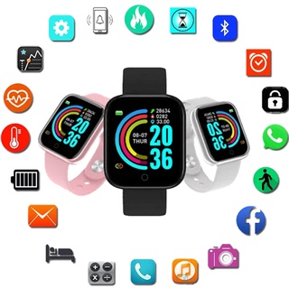 Smartwatch Y68/D20 Relógio Inteligente Com Monitor Cardíaco Bluetooth USB CASUAL MODA
