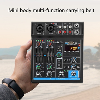 Interface De Áudio Mixer 4-channel Usb, Controle De Som Dj Com Bluetooth Soundcard Para Gravação De Computador (5)