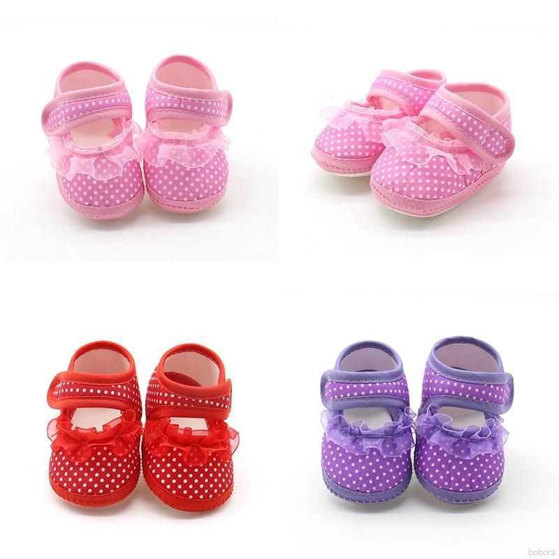 BOBORA Sapatos Calçados Verão Bebê Menina Pano De Sola Macia Da Criança Arco Flor Primeira Walker