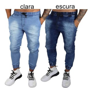 Kit 5 Calças Jeans Camuflada Masculina Jogger C/ Punho Lycra (7)