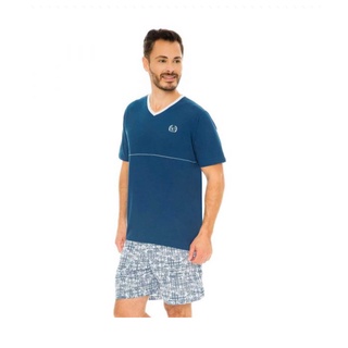 Pijama Masculino Fechado Gola V 100% Algodao