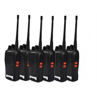 kit 6 Rádio Comunicador Walkie Talkie Profissional de Longo Alcance Baofeng 777s