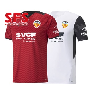 SFS Camiseta Esportiva Folgada De Alta Qualidade 21-22 De Futebol Valência/Casa Away Para Fãs/Versão S-2XL