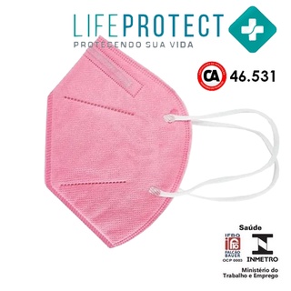 Máscaras Life Protect PFF2 Rosa - elástico Orelha