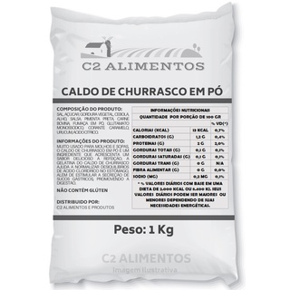 Tempero Caldo De Churrasco 1kg- ideal p/ Carnes e Molhos Envio Imediato C2 Alimentos