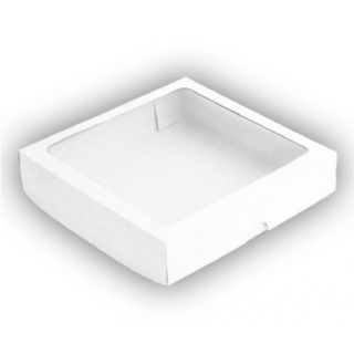 Caixa com Visor S8 Branca (19x19x4cm) 10 unidades - ASSK - Kafe Embalagens
