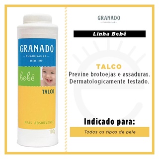 Talco Granado Bebê 100g suave antialérgico infantil criança (2)
