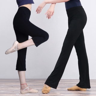 Ballet Dance Pants for Women Girls Fitness Black Cotton Gymnastics Trousers