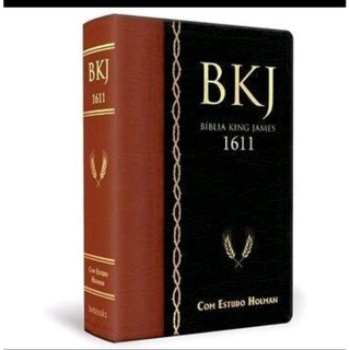 Bíblia de Estudo King James Com Estudo Holman - Preto com detalhe Marrom