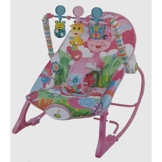 Cadeira de Descanso Balanço e Vibratória Encantada Rosa Color Baby