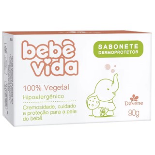 Kit 3 Sabonetes Bebe Vida Infantil Hipoalergenico Dermoprotetor 90g Davene