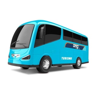 Micro Onibus Micro Bus - Carrinho Infantil 28cm Azul Claro - Omg Kids