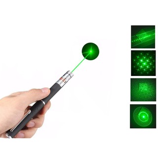 Caneta Laser Pointer Verde Lanterna Até 7km + 4 Ponteiras