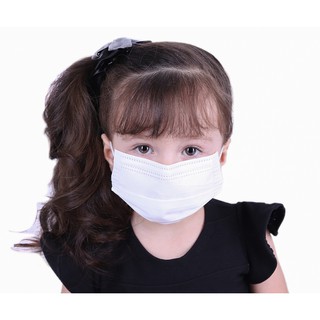 Máscara Descartável Infantil 50 Unidades Tripla Camada De Proteção Facial Clipe Nasal P/ Criança