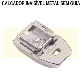 Calcador Metal Zíper invisível Sem Guia máquina doméstica