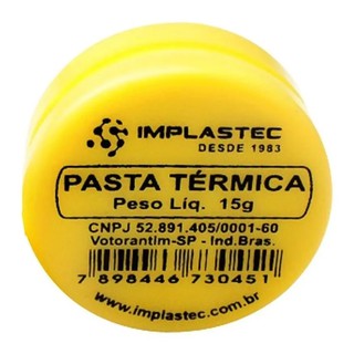 Pasta Térmica Branca 15g Implastec P/ Processador Peltier LED Original