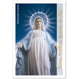 Santinho Nossa Senhora Rainha da Paz Oração Promessa