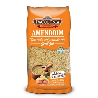 Amendoim Granulado Torrado Sem Sal 500g - DaColônia